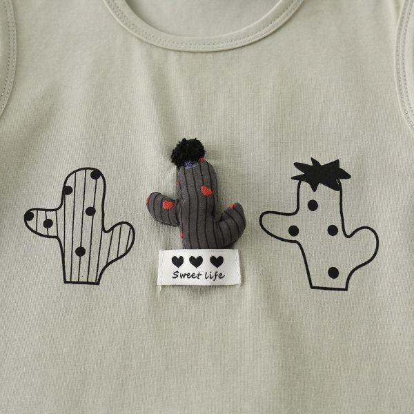 立體仙人掌布偶背心包屁衣 