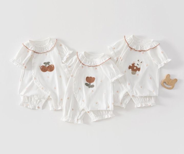 新生兒男女童夏季純棉側開連身裝(6款) 