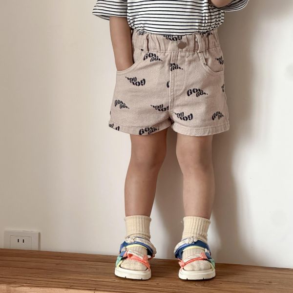 可愛薯條/字母/小花/愛心休閒短褲 