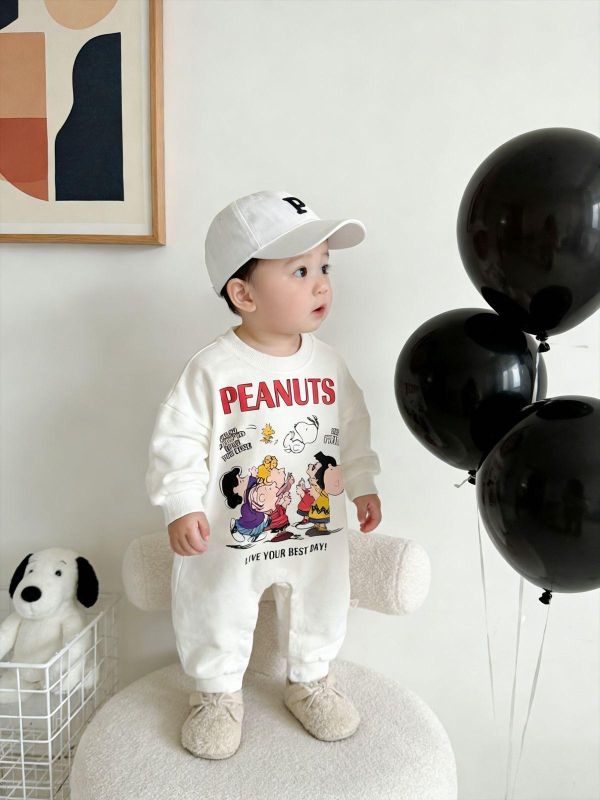 可愛卡通史努比/公主印花連身裝 