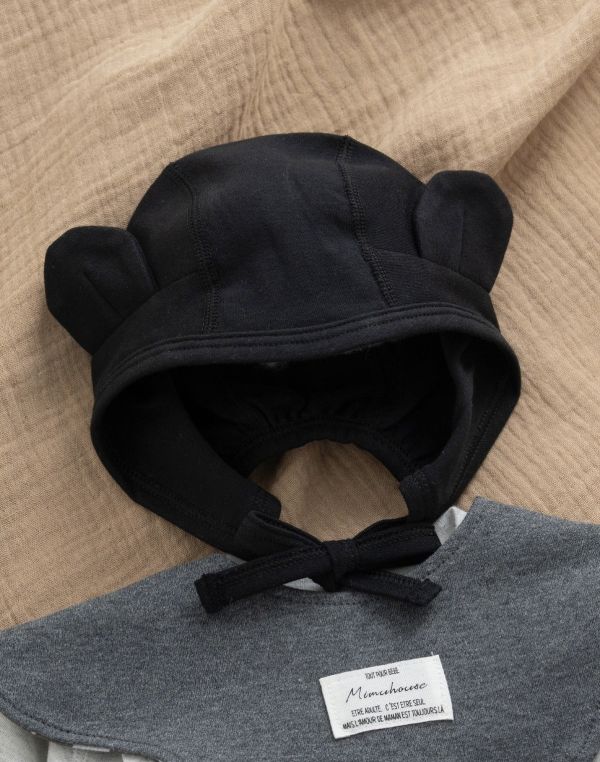 新生兒小黑貓口袋連身裝 