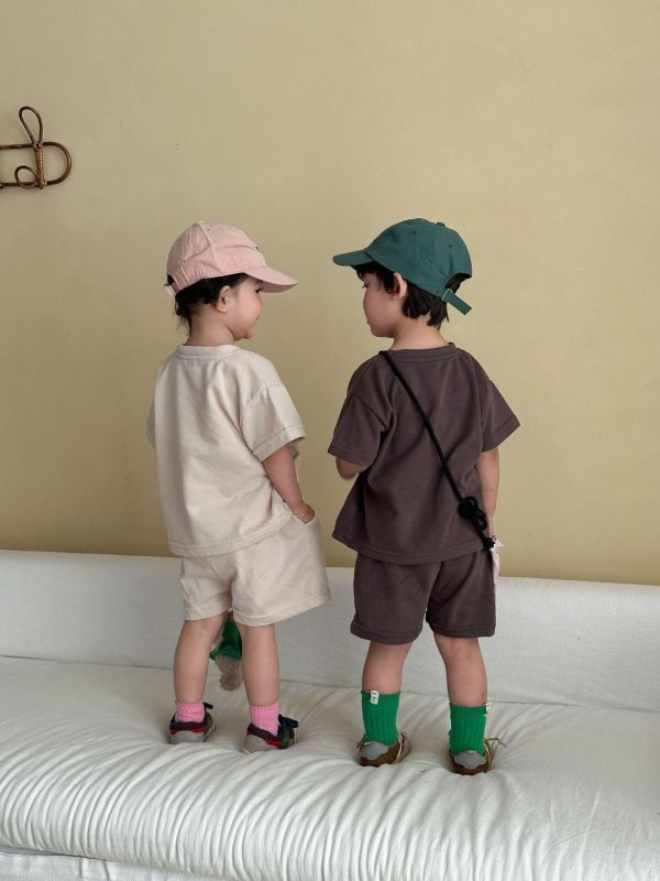 小馬刺繡素色兩件式套裝 