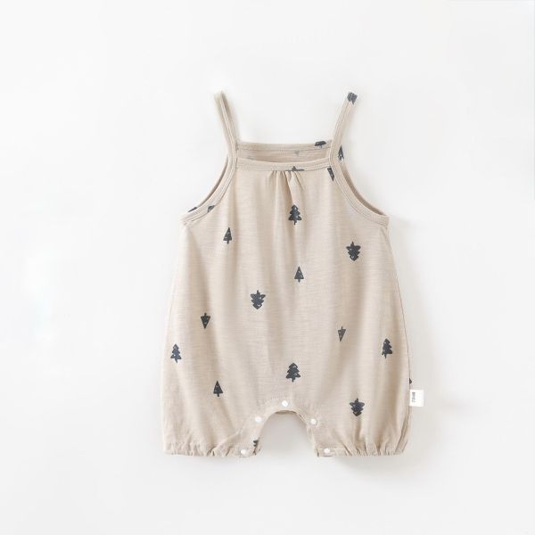 牛奶棉薄款彈力細肩連身裝 