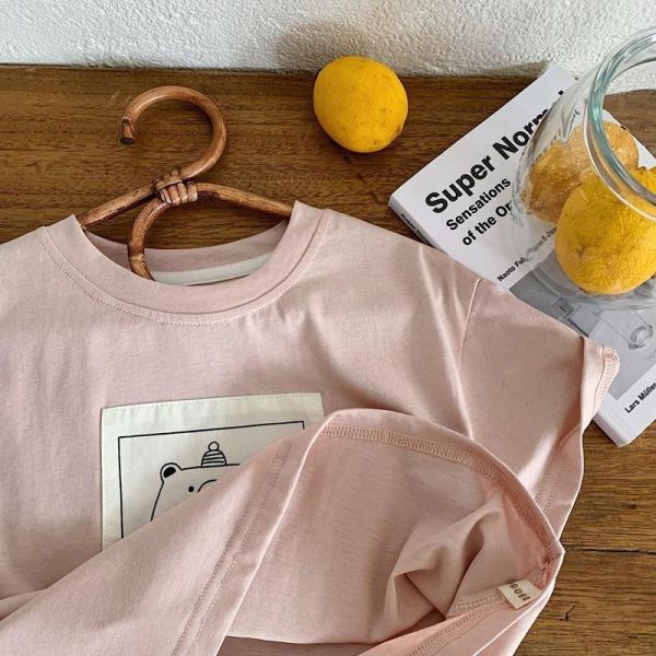 希望小雄布標百搭素T上衣 