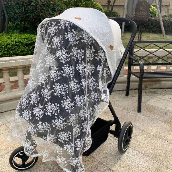 Ins嬰兒推車透氣遮陽布 