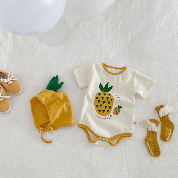 好運來！旺旺鳳梨包屁衣(含造型帽) 