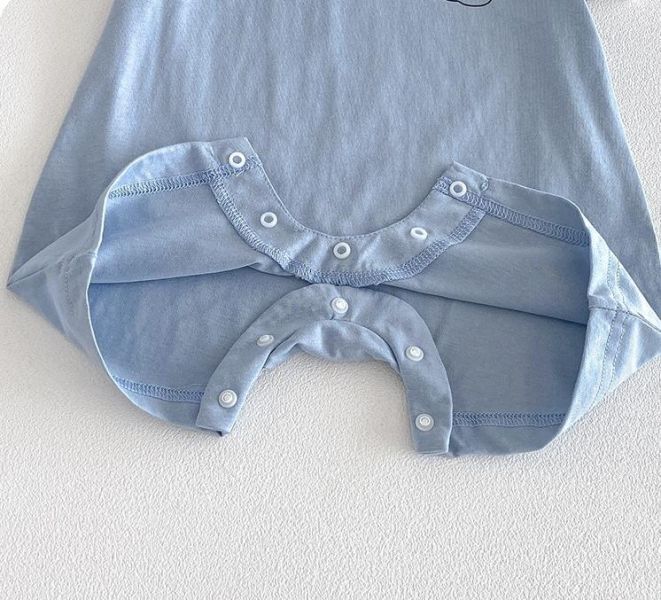 假兩件拼色小狗連身裝 