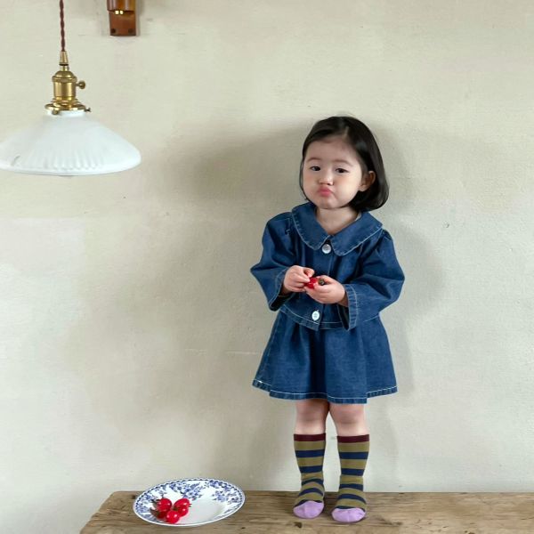 翻領牛仔兩件式套裝 