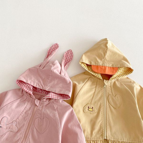 超萌兔子/小鴨荷葉連帽拉鍊外套 