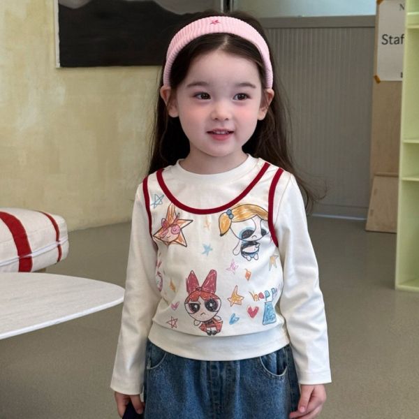 小女警假兩件背心式上衣 