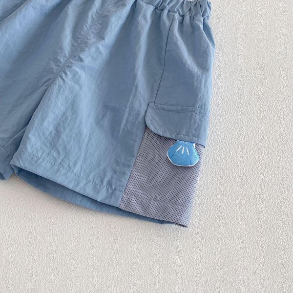 可愛海洋動物娃娃素色短褲 