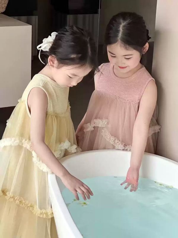 女童公主網紗連身蛋糕裙 