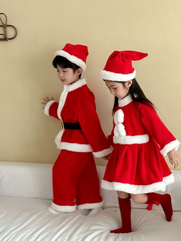 聖誕造型男女童套裝/連身裙(含聖誕帽) 