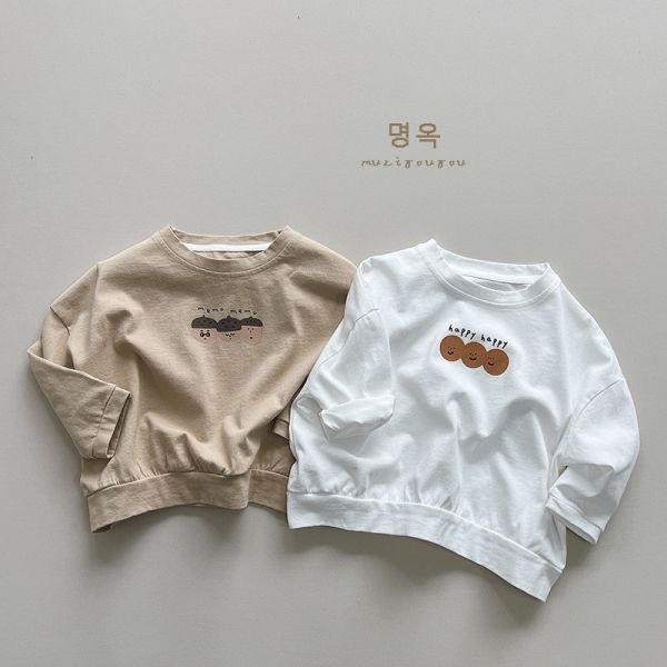 透氣棉麻笑臉/栗子上衣 