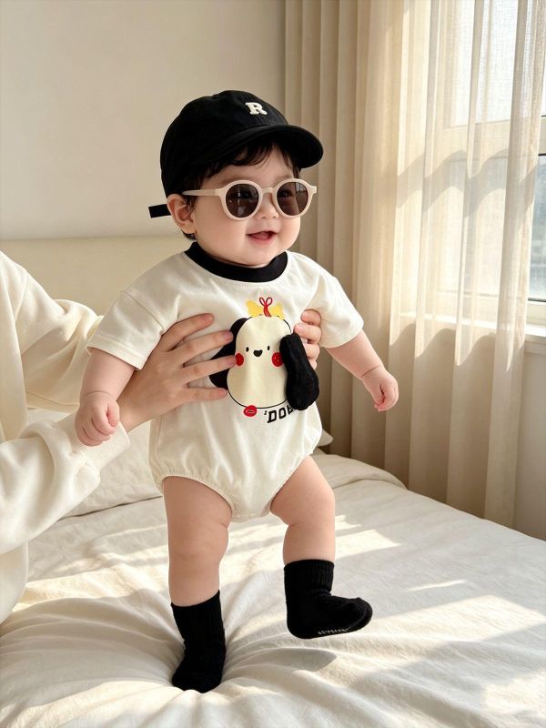 立體狗狗/恐龍可愛包屁衣(贈襪) 