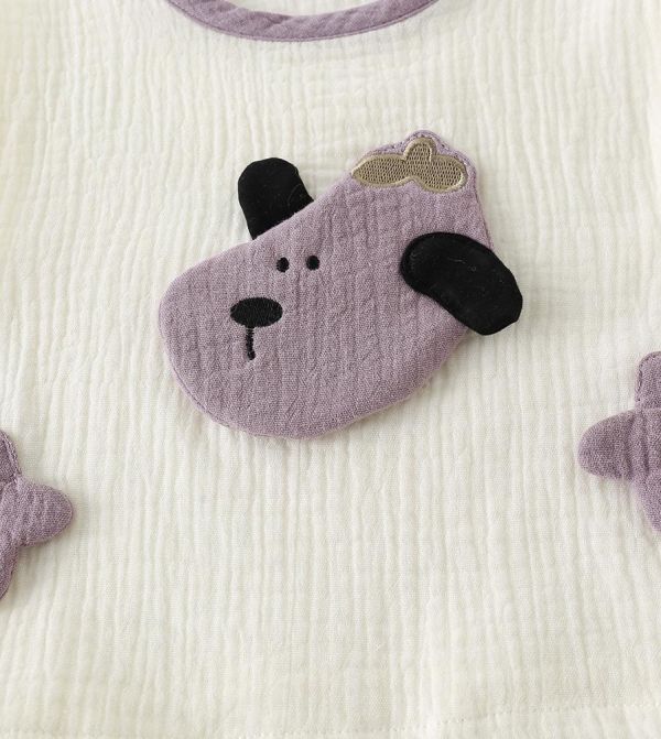 立體鱷魚/綿羊透氣紗布棉兩件式套裝 