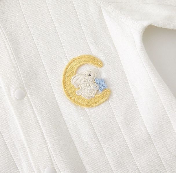 新生兒月亮兔子布標開釦連身裝(4色) 