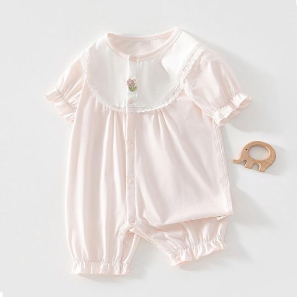 夏季超萌假圍兜開釦連身裝(2色) 