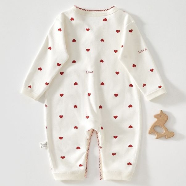 新生兒純棉小花邊四季開釦連身裝(6款) 