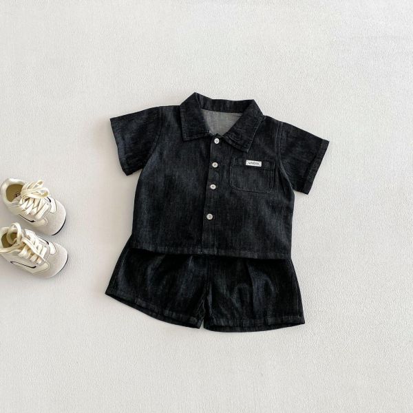 好會穿!!素色牛仔開釦兩件套/背心 