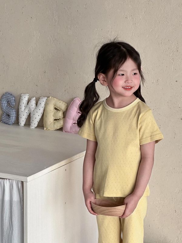 純棉彈力短袖微孔透氣居家套裝 