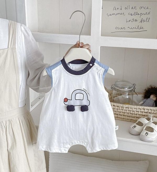 可愛噗噗汽車簡約連身裝 