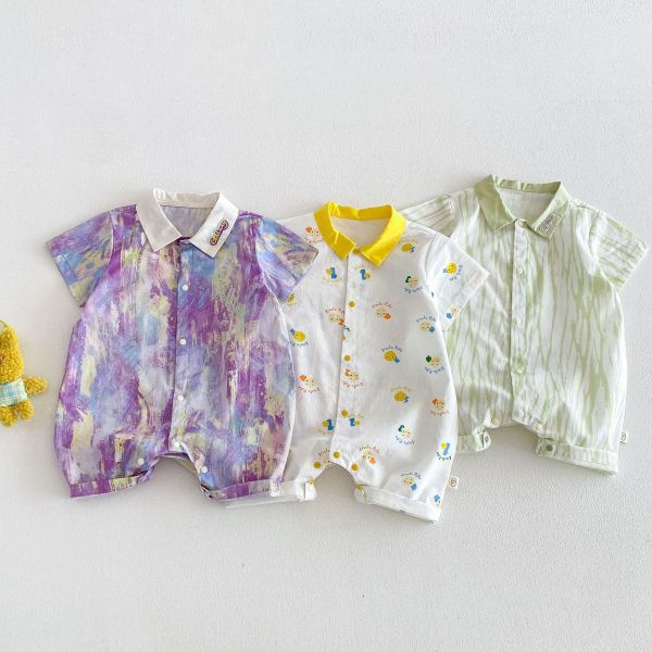 夏季繽紛襯衫式連身裝 