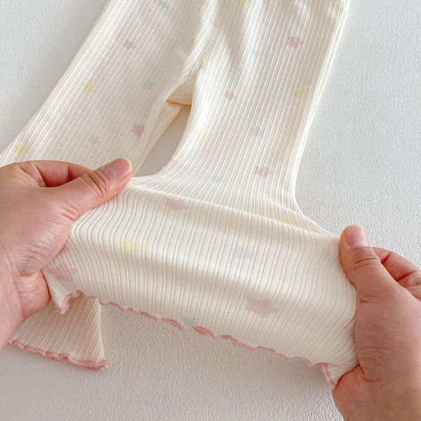 星星/素色滾邊喇叭垮 