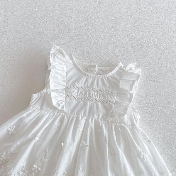 立體小花壓紋蕾絲包屁裙 