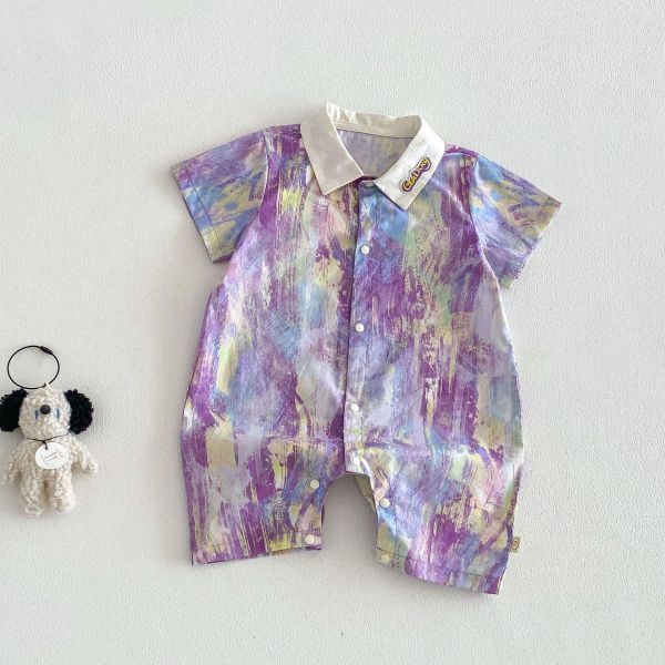 夏季繽紛襯衫式連身裝 