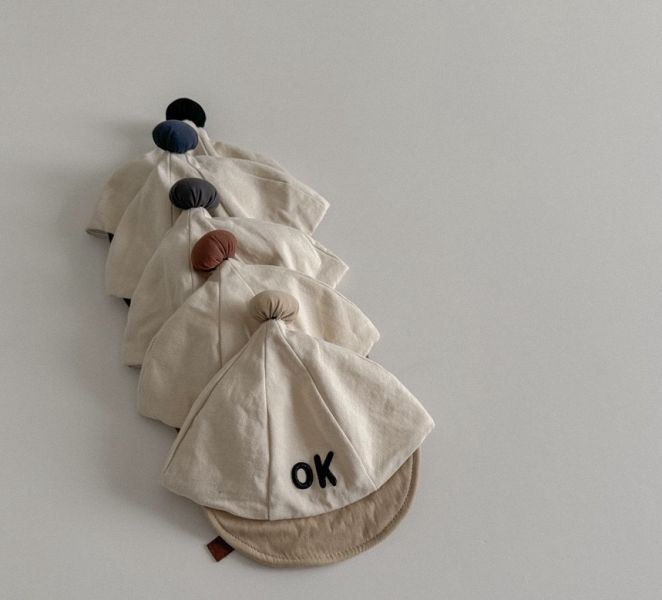 可愛豆丁ok刺繡棒球鴨舌帽 