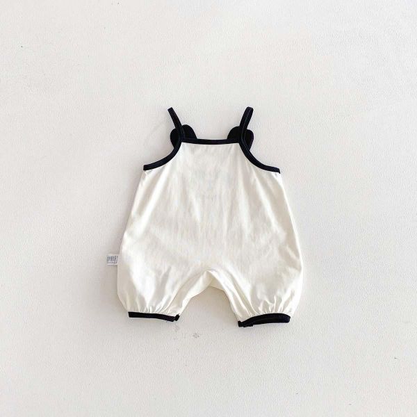 可愛小熊印花細肩連身裝 