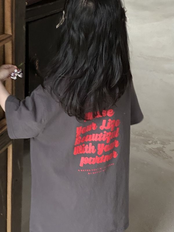 可愛搞怪女孩長版連身裙 