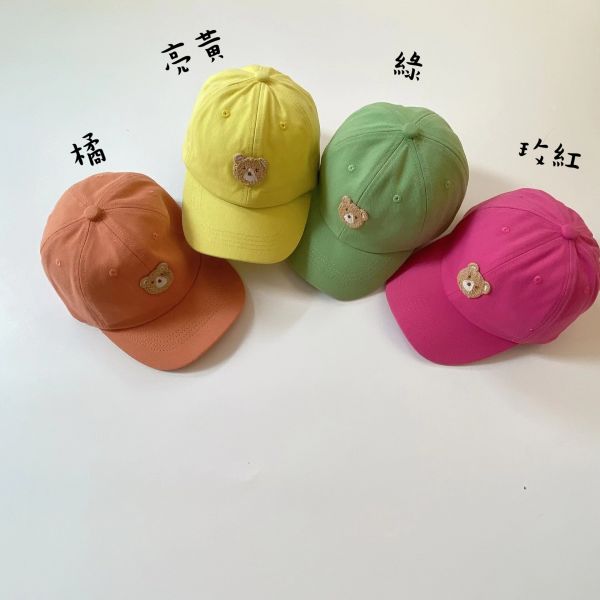 小熊刺繡棒球帽(13色) 