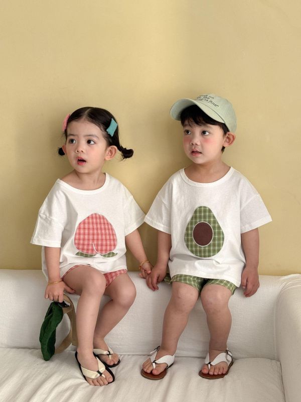 New新款水果格紋兩件式套裝(4色) 