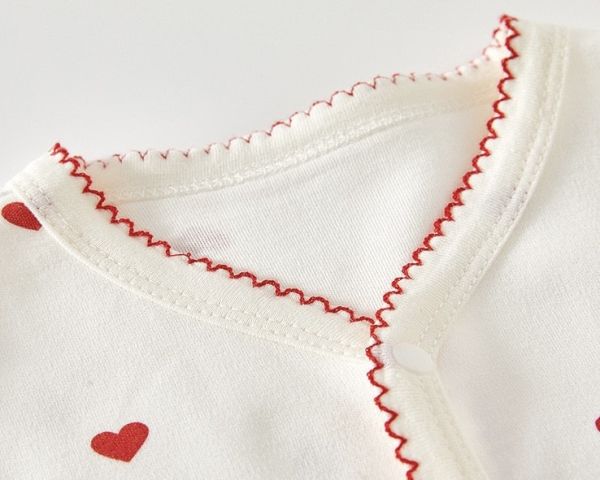 新生兒純棉小花邊四季開釦連身裝(6款) 