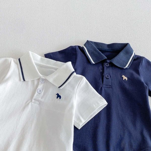 Polo翻領小馬刺繡包屁衣 