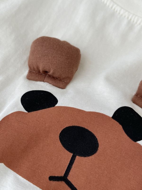 立體小熊耳朵上衣/連身裝 