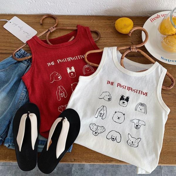 可愛狗狗印花夏季背心 