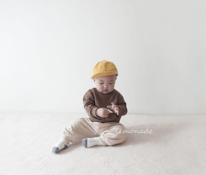 補丁款素色棉長褲 