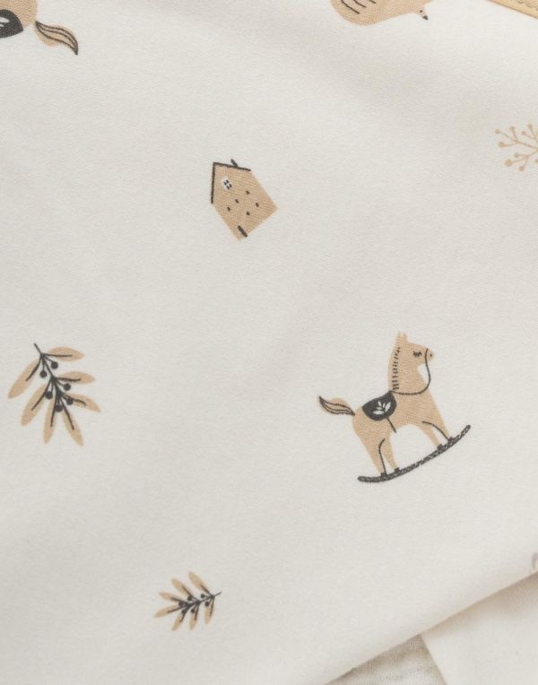 新生兒搖搖馬質感外出包巾/蓋毯/被被 