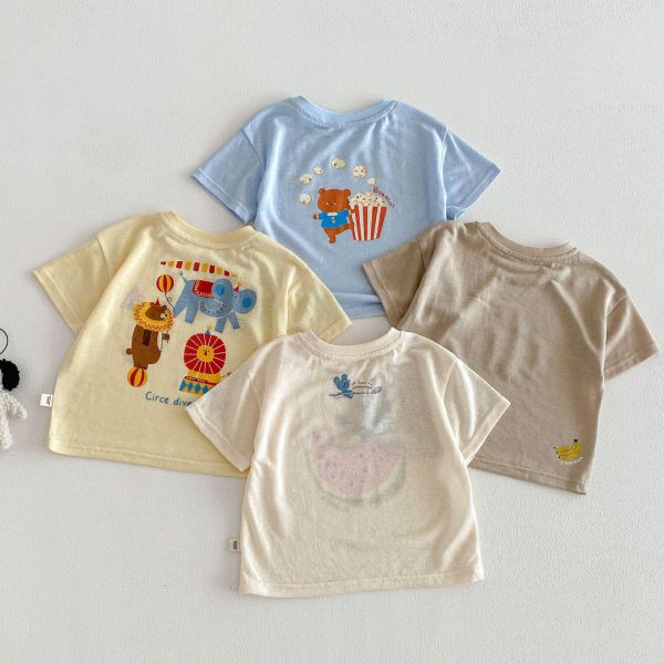 夏季薄款卡通印花T恤上衣 