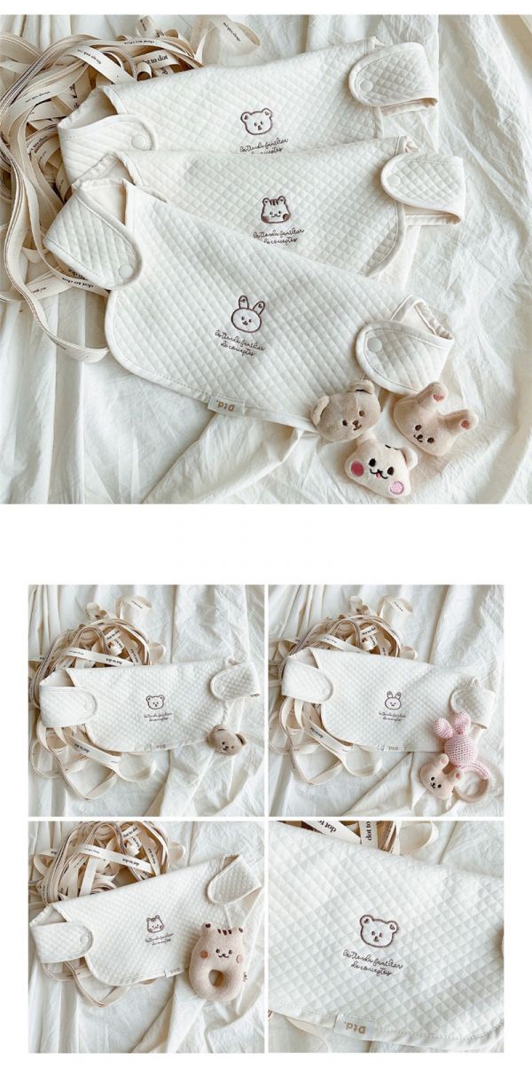 新生兒揹帶純棉防咬口水巾 