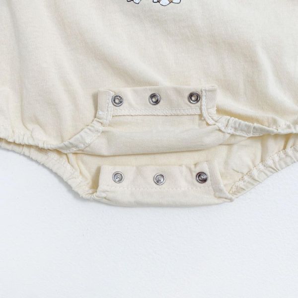 素色恐龍印花簡約包屁衣 