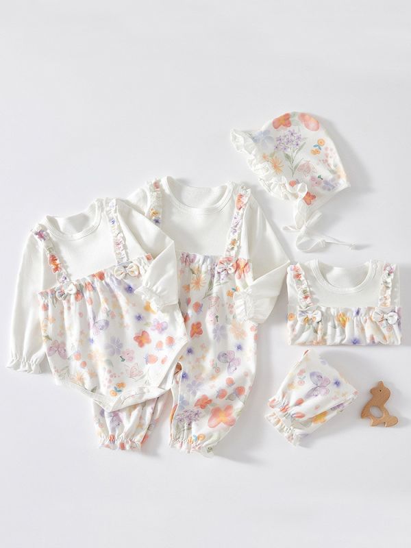 甜美蝴蝶假兩件包屁衣/連身裝/套裝 