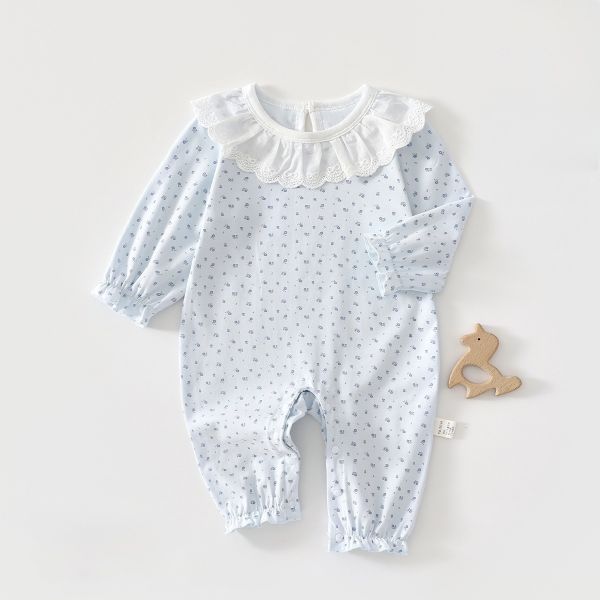 新生兒蕾絲領開釦連身裝(7款) 
