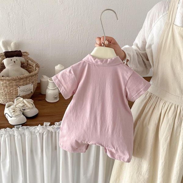 可拆式領帶-翻領塗鴉連身裝 