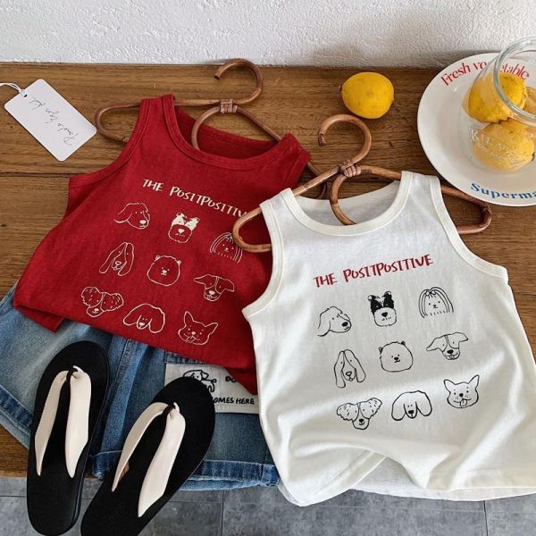 可愛狗狗印花夏季背心 