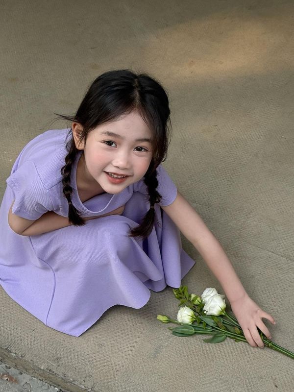 素色彈力針織大裙擺洋裝(4色) 