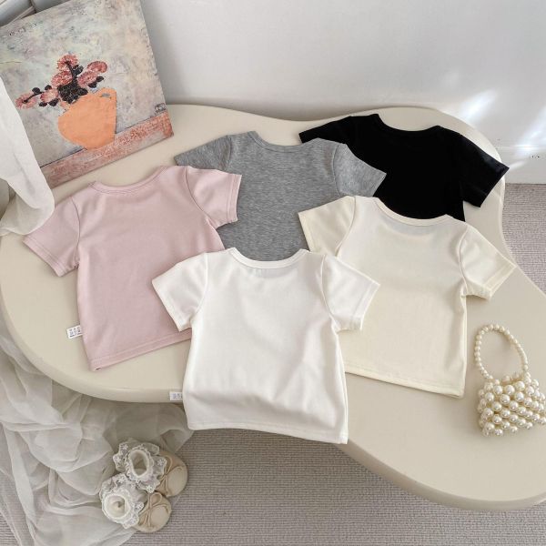 百搭素色圓領彈力上衣 